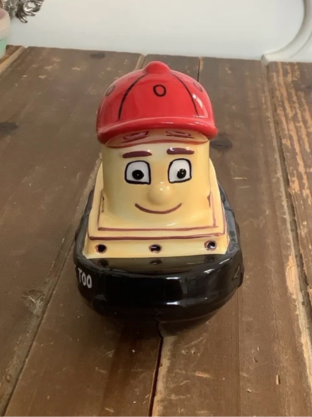 Vintage Ertl Ceramic Tugboat Bank